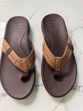 Reef Men's Brown & Tan Flip-Flop Sandals